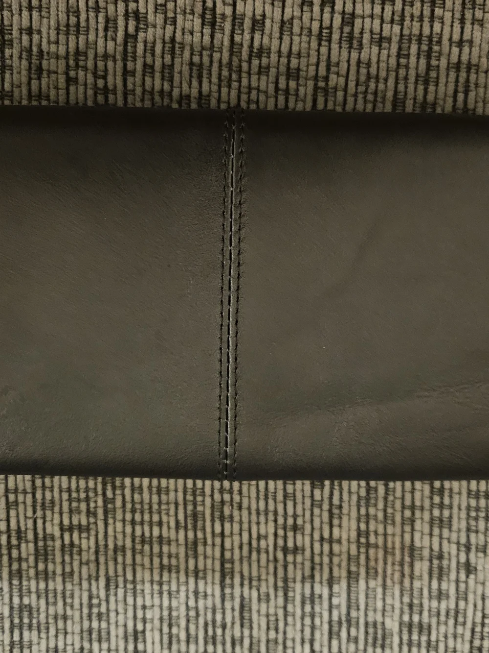 Black Genuine Leather Hand Tooled Wallet With White Stitching